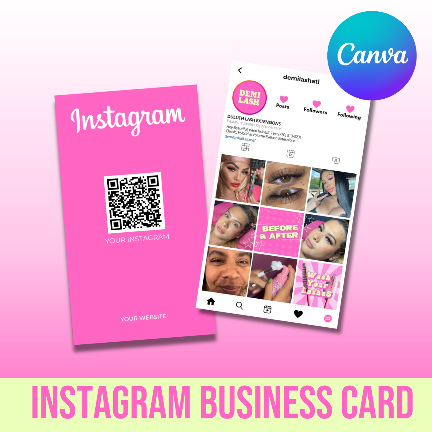 INSTAGRAM BUSINESS CARD TEMPLATE